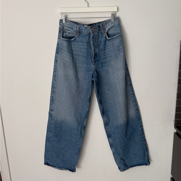 Agolde Light Blue Flare Jeans - Picture 3 of 8